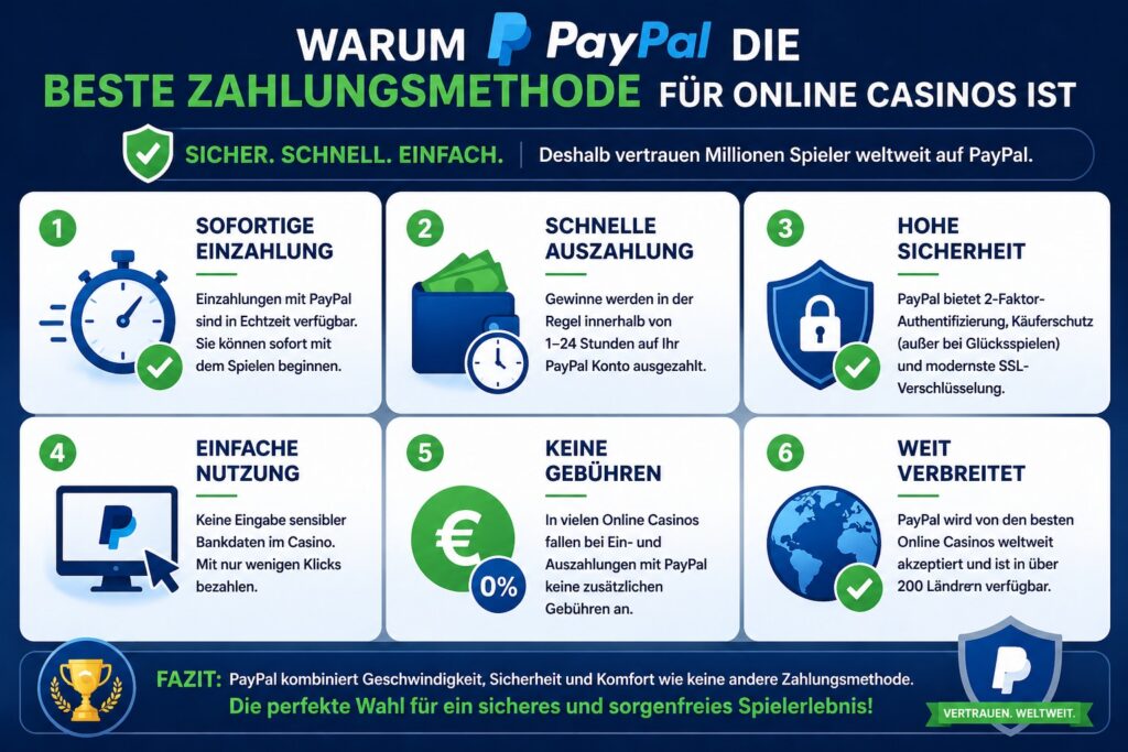 Beste Online Casino PayPal in Deutschland